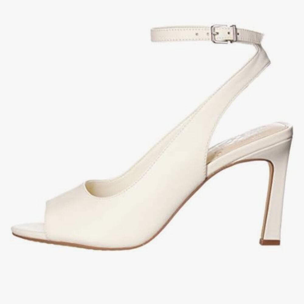 Vince Camuto Rateema Peep Toe Heeled Sandal Size 9.5 warm white